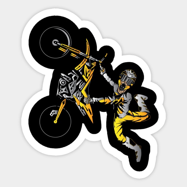 ORANGE DIRTBIKE MOTOCROSS FREESTYLE FLY Sticker by OffRoadStyles